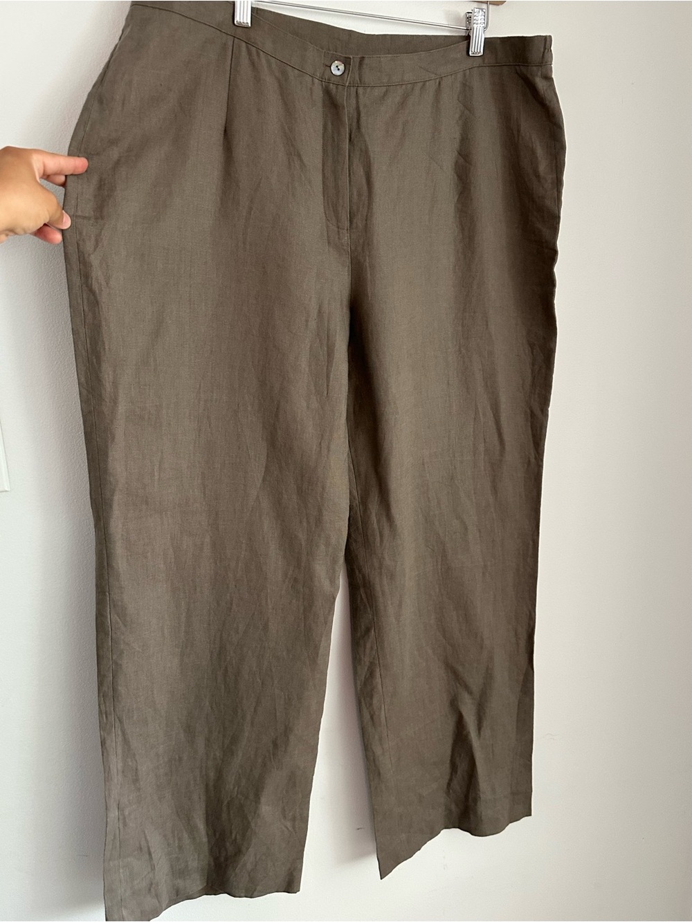 NWT Windsmoor 100% Linen Wide-Leg Brown Pants - Size 16